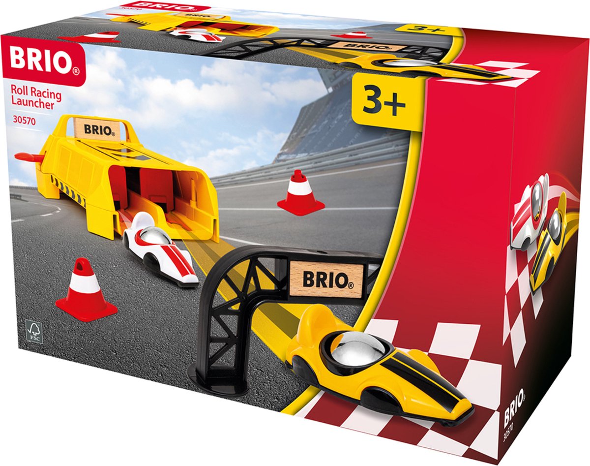 BRIO – 30570 Lanceerinrichting met rolwagens | Speelgoedracewagens voor kinderen vanaf 3 jaar
